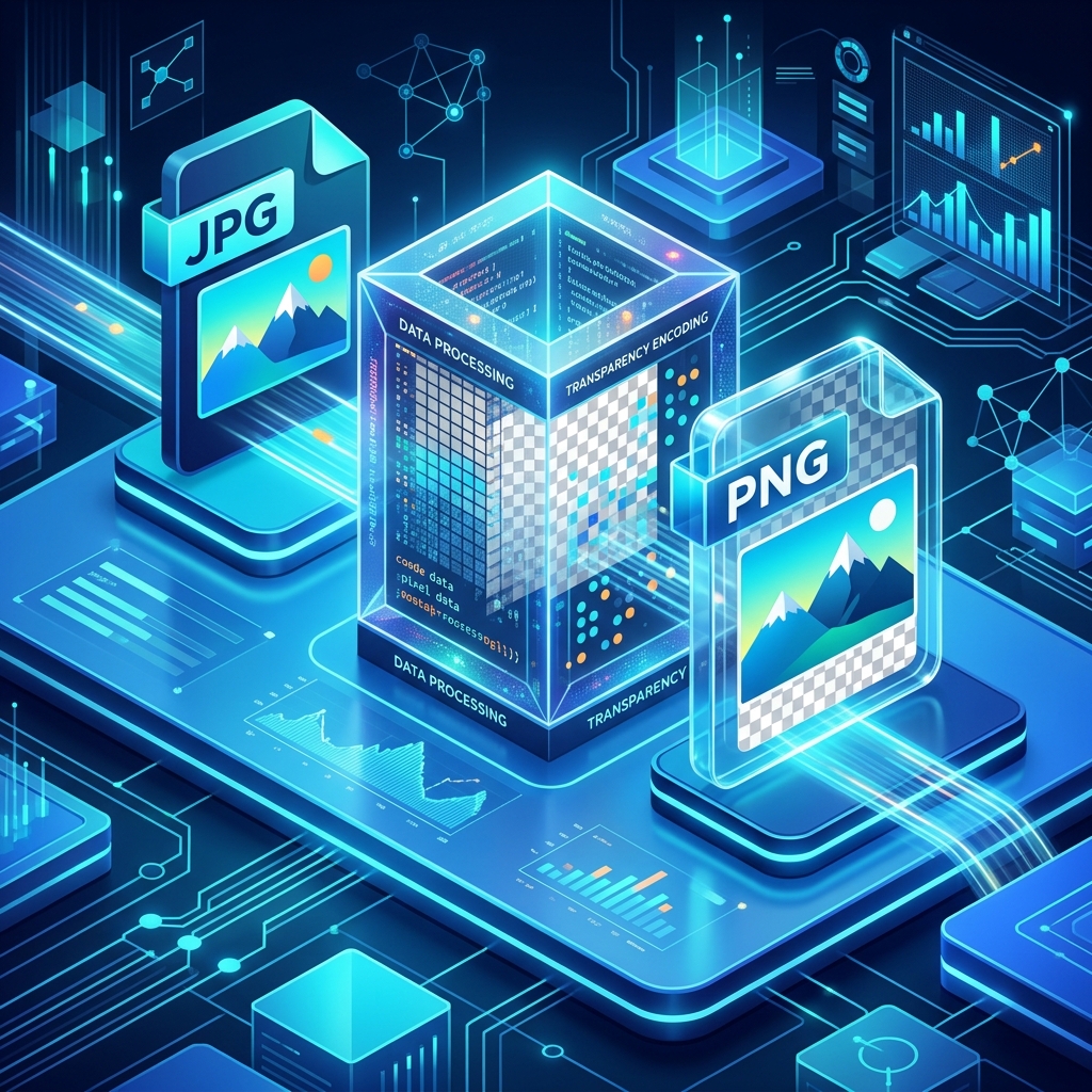 How to convert JPG to PNG illustration