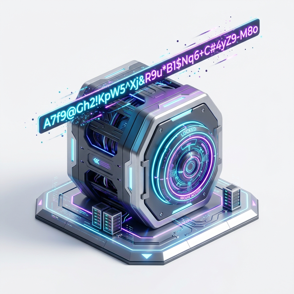 Secure password generation illustration