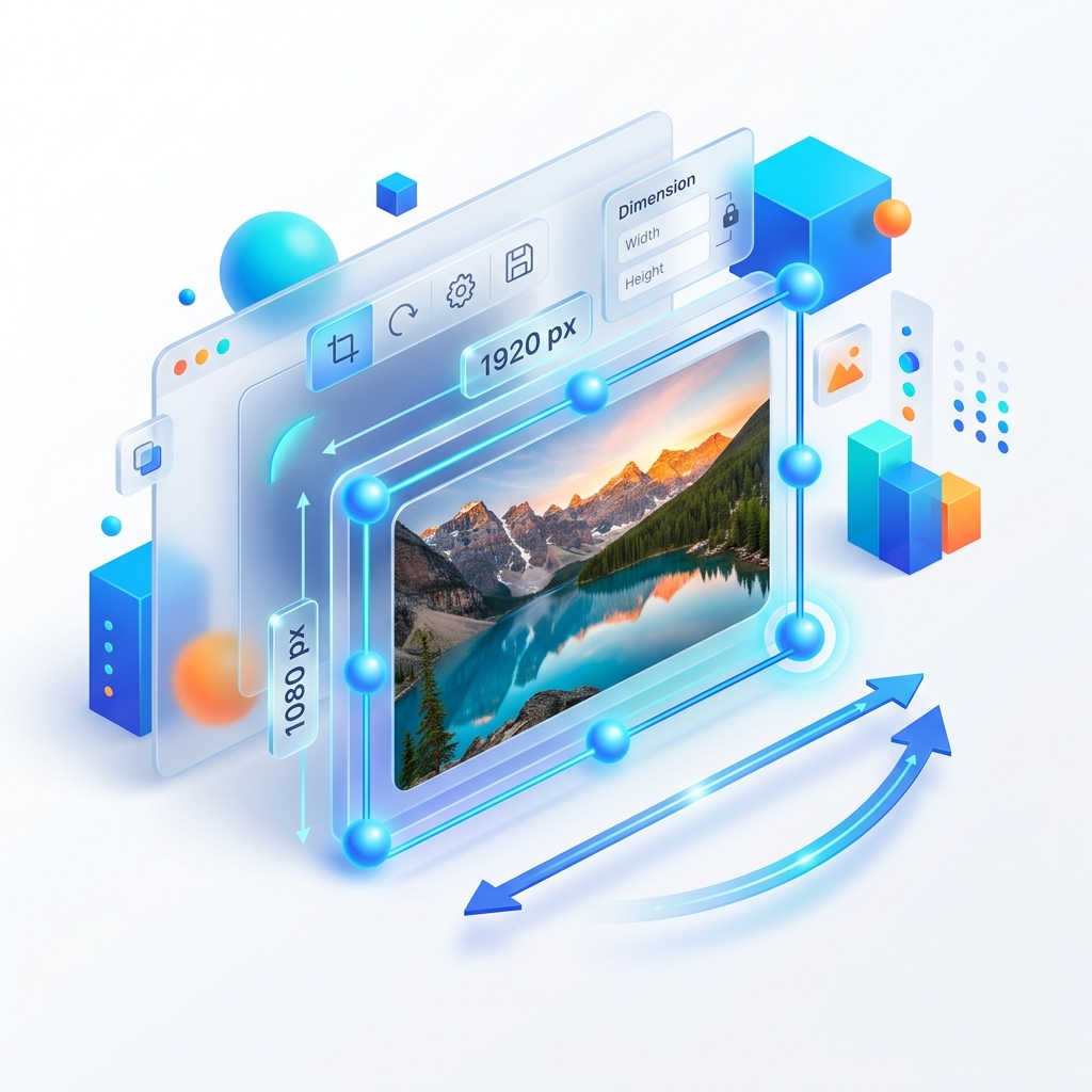 Resize images online illustration