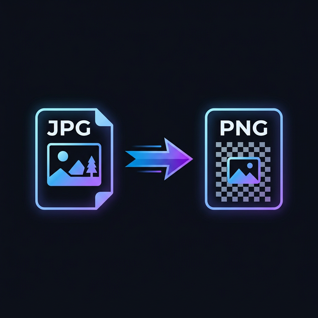 Convert JPG to PNG illustration