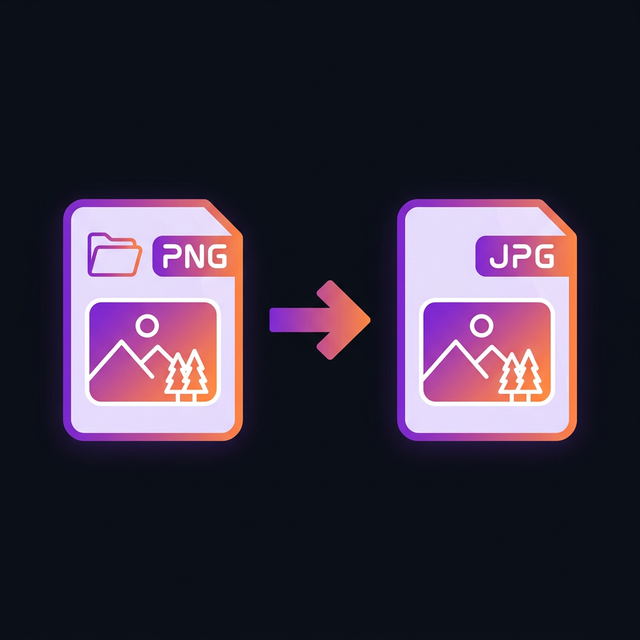 Convert PNG to JPG illustration