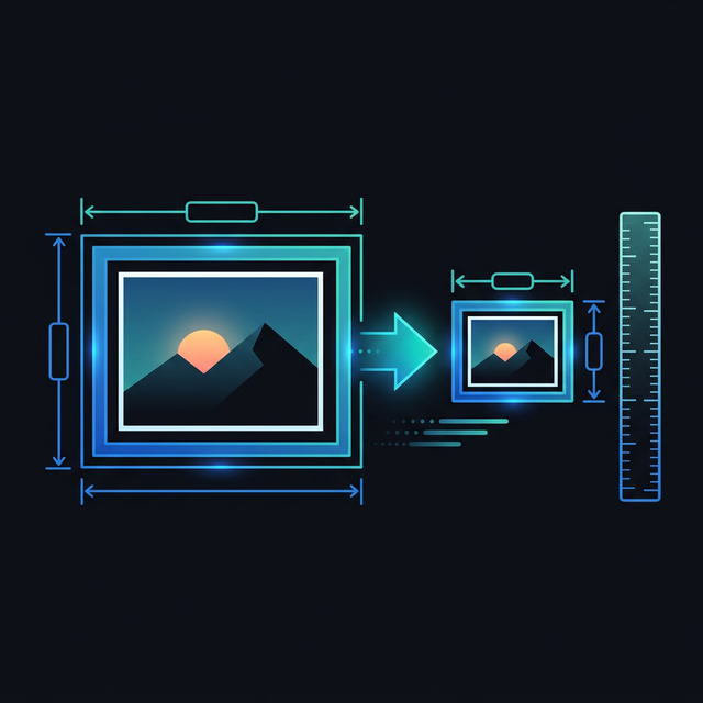 Resize images online illustration